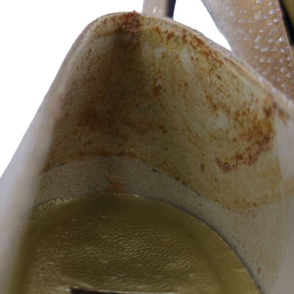 Stuart Weitzman Gold Silver Sparkly Fabric Pumps Women 8.5AAAA Dress Shoes Heels - Picture 11 of 16